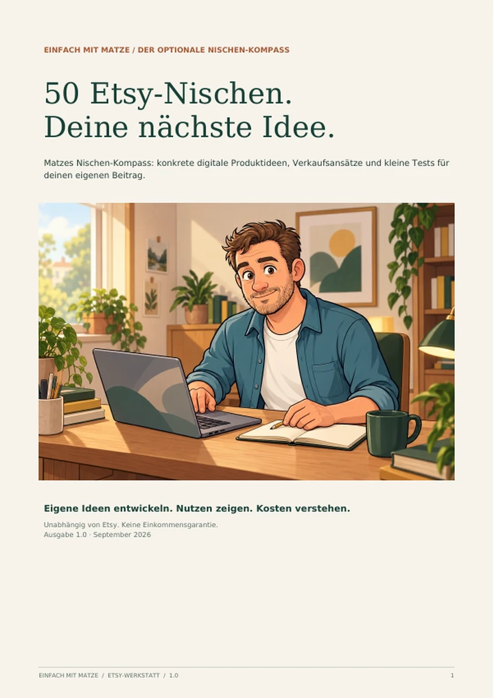 Cover von Matzes optionalem Kompass mit 50 Etsy-Nischenideen