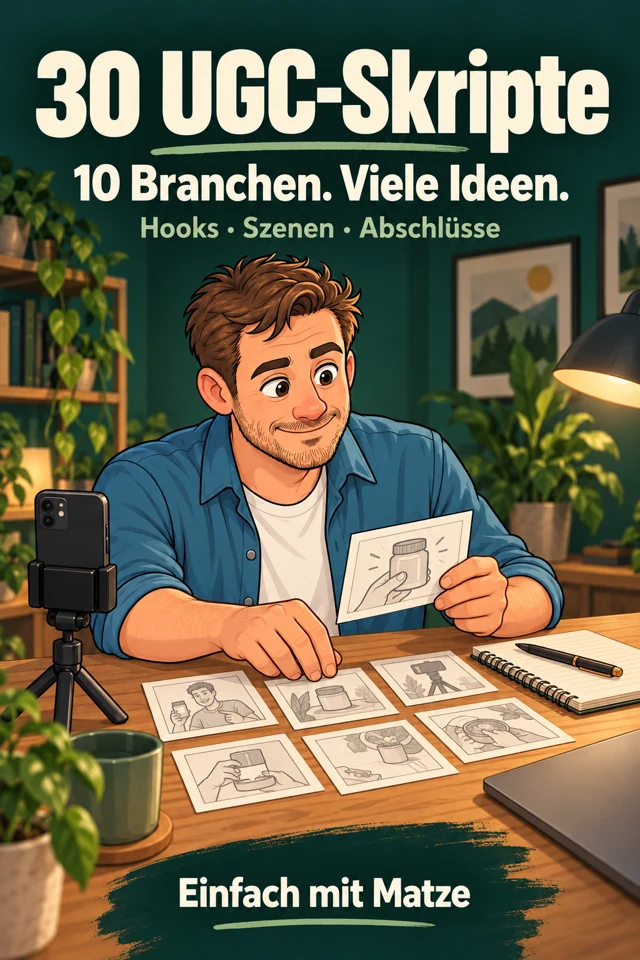 Cover der UGC-Skriptbibliothek: 30 UGC-Skripte für zehn Branchen